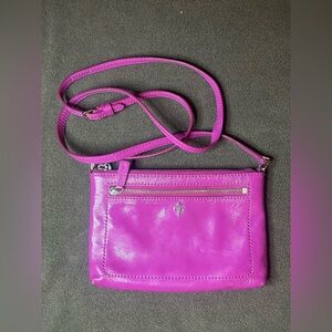 Cole Haan Fuchsia Pink Patent Leather Crossbody Clutch Mini Bag